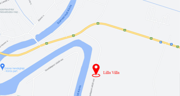 Lilla Villa pozíciója a térképen